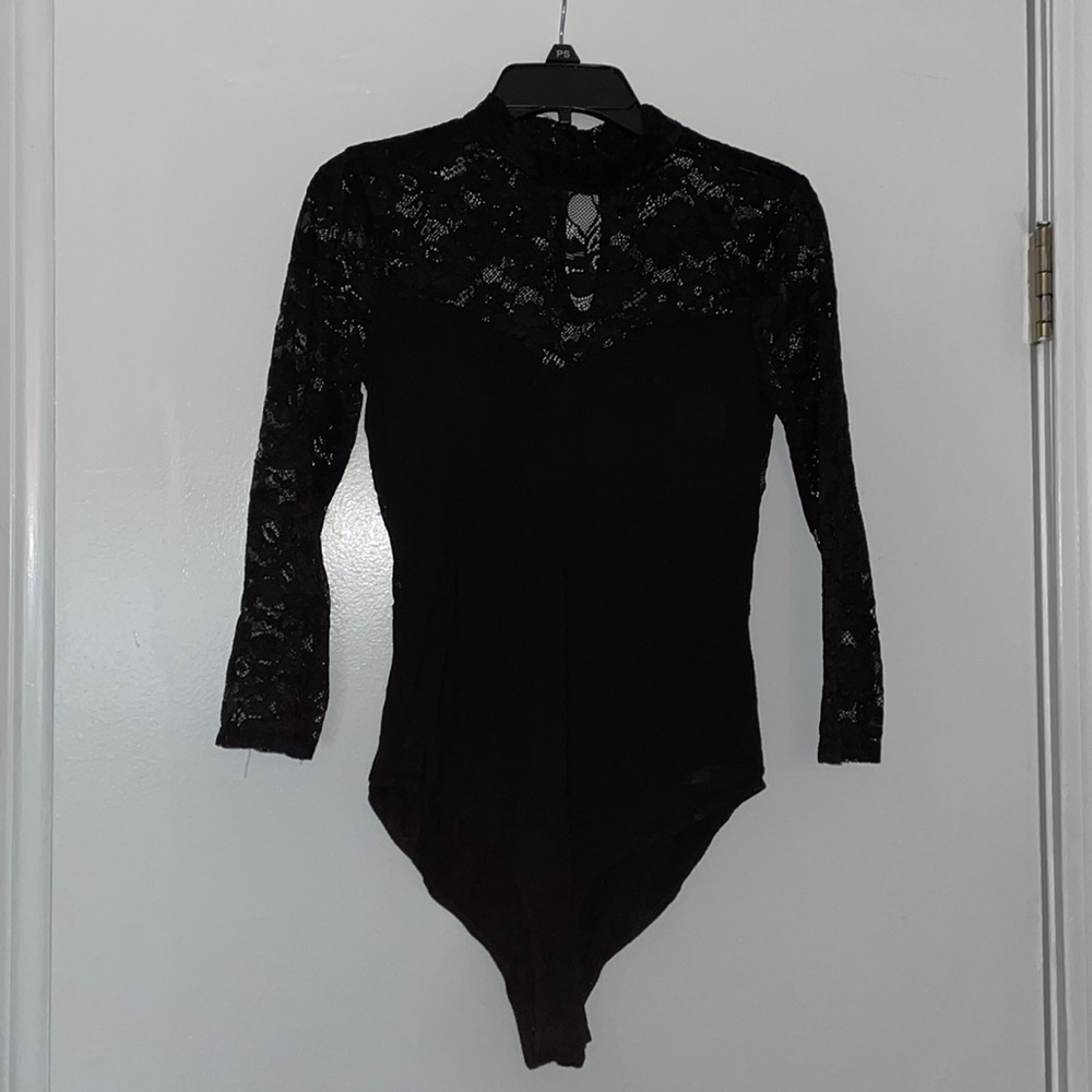 Forever21, black bodysuit, size small